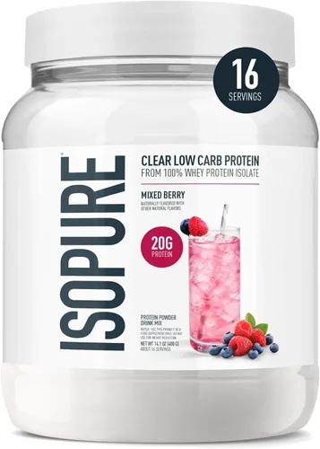 Miniatura 12 de Isopure - polvo de proteína de suero de leche con sabor a fruta ligera refrescante