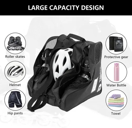 Miniatura 2 de Tanden Bolsa de patinaje sobre hielo para niños y adultos, bolsa de patinaje sobre hielo para llevar patines de hielo en línea