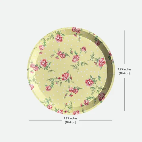 Miniatura 2 de Coterie Ditsy - Platos de papel florales (juego de 10 platos pequeños) – Platos de papel para fiestas de té y jardín, despedida de soltera, baby