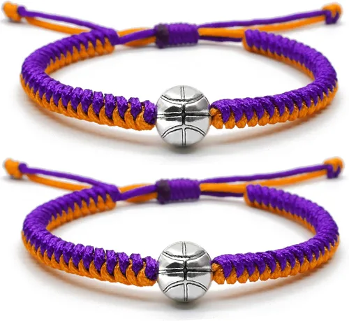 Miniatura 16 de MANYC Basketball Bracelets Adjustable for Boys, Girls, and Adults Handmade Gifts for Basketball Players