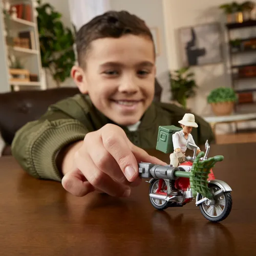 Miniatura 7 de Indiana Jones Worlds of Adventure Helena Shaw Figura de acción con juguete de motocicleta, 2.5 pulgadas, figuras de acción para niños a partir de 4