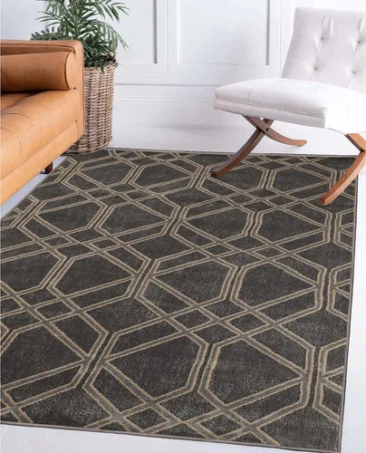 Miniatura 13 de Superior Alfombra de área de 2 x 3 pies y 0.394 in de altura con respaldo de yute, tejida a la moda y asequible colección Abner, color negro