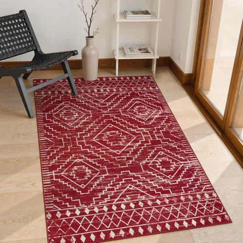 Miniatura 22 de Wonnitar Alfombra marroquí lavable de 5 x 7 pies, color negro, alfombra grande para sala de estar, antideslizante, bohemio, para dormitorio