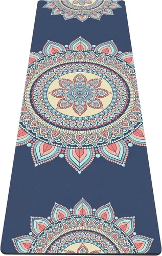 Miniatura 12 de nuveti Alfombrilla de yoga con estampado extra grueso de elastómero termoplástico antideslizante con bolsa de transporte, 72 x 24 pulgadas, extra