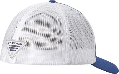 Miniatura 2 de Columbia PFG - Gorra con malla, color Mountain Blue, con aplique bandera de EE. UU., talla S y M