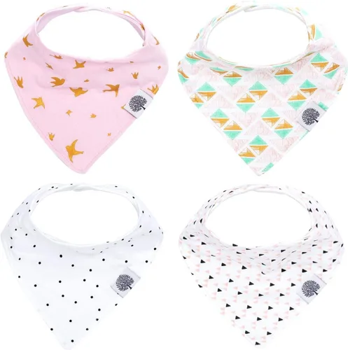 Miniatura 19 de Parker - Baberos tipo bandana para bebé, paquete de 4 baberos para niños, niñas, unisex Nube