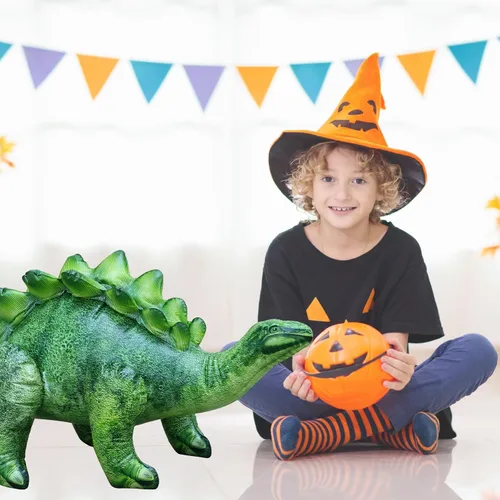 Miniatura 2 de Inflable Stegosaurus, 46 pulgadas de largo, Multicolor