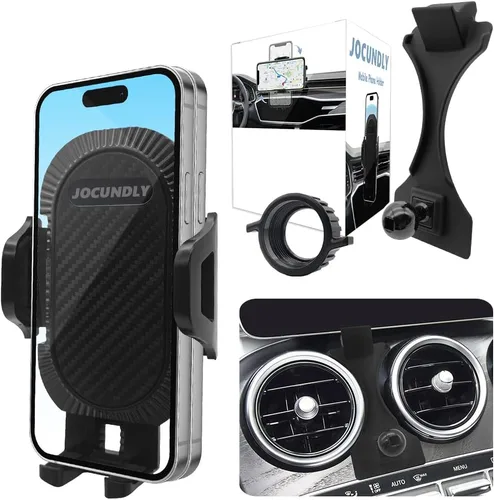 Soporte de teléfono para automóvil para Mercedes Benz Clase C 2019-2021 y Clase GLC 2020-2022 [compatible con funda gruesa] Soporte de teléfono
