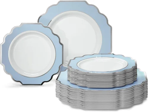Miniatura 43 de OCCASIONS juego para 25 comensales (200 piezas), 80 comensales (640 piezas), 120 comensales (960 piezas), blanco imperial, 10.5 pulgadas, 7.5 A.