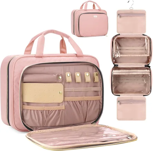 Miniatura 15 de Neceser de viaje con organizador de joyas, Beige