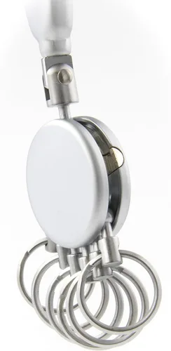 Miniatura 8 de Troika KYR60/MC – Llavero – Incluye Mosquetón – 6 Anillos Intercambiables – Metal/Latón – Mate – Cromo – Unisex Adulto, Plata – TROIKA-Original