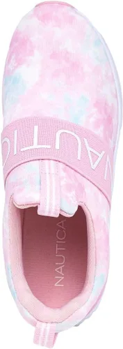 Miniatura 4 de Nautica Tenis deportivos sin cordones para niñas jóvenes, elegantes zapatos para correr y tenis para niños pequeños y grandes