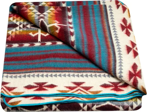 Miniatura 12 de Manta de lana de alpaca XXL Transpirable hipoalergénica ultra suave Grande cálida tradicional hecha a mano 85 x 80 pulgadas No raya ni pica