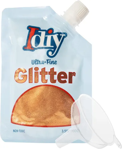 Miniatura 27 de iDIY - Brillantina ultra fina azul aguamarina (3.5 onzas), purpurina extrafina con bolsa de boquilla fácil de verter y embudo para resina, slime