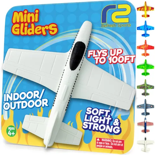 Miniatura 14 de Regalos de relleno de calcetines para niños y niñas: avión de espuma de juguete planeador avión planeador aviones de espuma de poliestireno