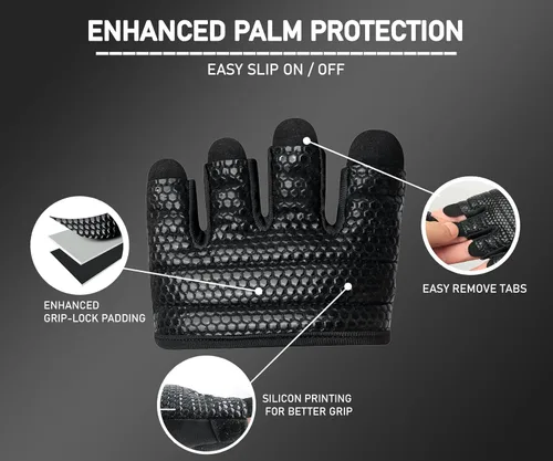 Miniatura 5 de FITNESS FORCE Workout Gloves for Men & Women Partial Weight Lifting Gloves Non-Slip Gym Gloves Lifting Grip Calluses Guard Fingerless Exercise