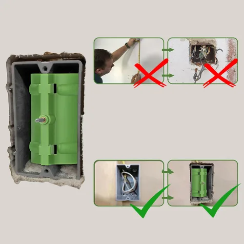 Miniatura 2 de Sumnacon 5 marcadores de salida para instalación de paneles de yeso, herramienta de marcado de paneles de yeso para enchufes eléctricos, protección