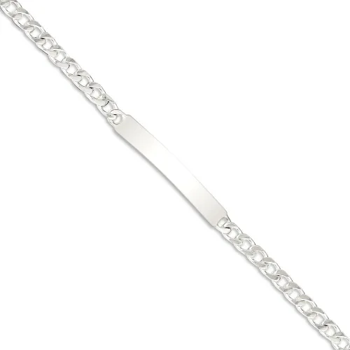 Miniatura 9 de 925 Sterling Silver Engraveable Curb Link Id Bracelet Fine Jewelry For Women Gifts For Her