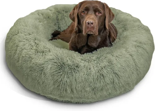 Miniatura 72 de Best Friends by Sheri - The Original Calming Donut - Cama calmante en forma de dona para perros y gatos - Pelo corto, gris, S, 23 x 23 pulgadas Gris
