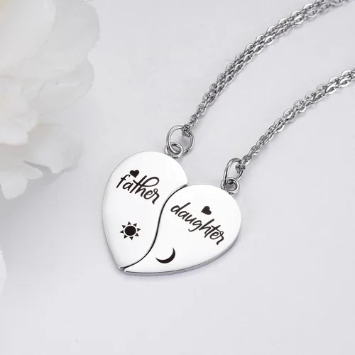 Miniatura 3 de Yonhon Collar para padre e hija para 2, juego de pulseras a juego para padre e hija para 2