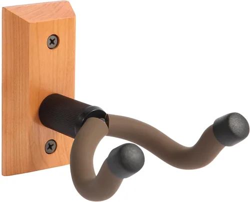 Miniatura 8 de Soporte de pared para guitarra, ganchos para guitarra, soporte para guitarras acústicas y eléctricas, bajo, banjo mandolina, base de madera de nogal