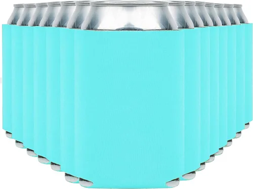 Miniatura 31 de Fundas enfriadoras de latas de cerveza en blanco (paquete de 14) fundas enfriadoras de latas de cerveza con aislamiento suave - Fundas negras lisas