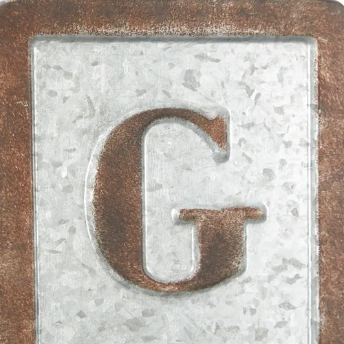 Miniatura 9 de Deco 79 59450 - Letrero de pared de hierro envejecido, 36 x 7 pulgadas, gris/marrón