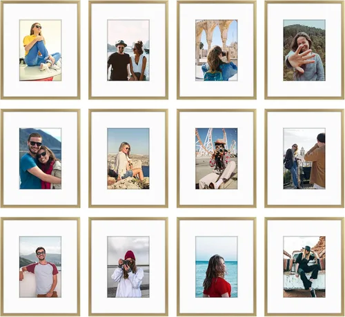 Miniatura 39 de Frametory, Portarretratos de aluminio negro de 5 x 7 pulgadas, juego de 2, ideal para mostrar fotos de 4 x 6 con paspartú o de 5 x 7 pulgadas sin