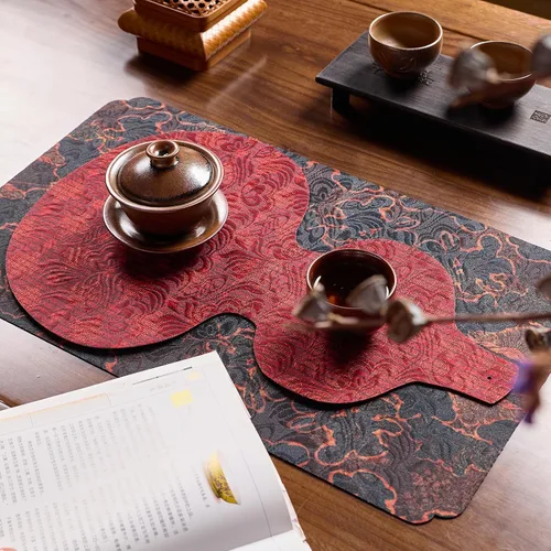 Miniatura 26 de Extra Long 2-Piece Table Runner Set 118, Waterproof Banquet Table Decor, Double Sided Event Cloth, Heavy Duty Tea Mat, Washable Reversible Brocade