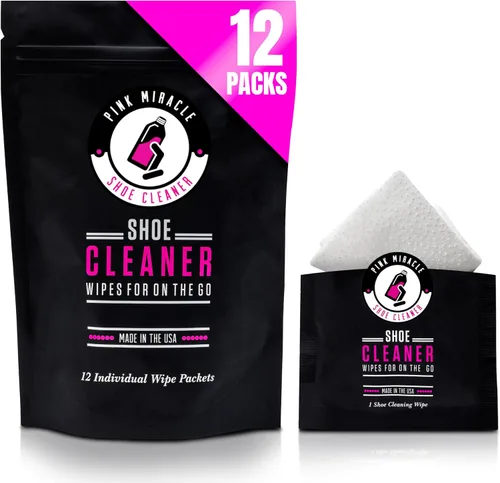 Pink Miracle Limpiadores de zapatos toallitas rápidas para limpiar suciedad, rozaduras y mugre