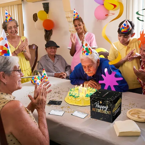 Miniatura 6 de Funrous 51 cajas de tarjetas de jubilación, tarjetas de consejos y buenos deseos para mujeres y hombres, decoraciones de fiesta de jubilación