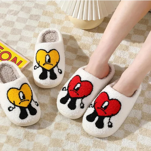 Miniatura 7 de LEZIRTOI Bad Cute Bunny Slippers For Women Men Couple Casual Shoes Cartoon Plush Indoor Outdoor Slipper Winter Love Pattern Slippers House Slippers