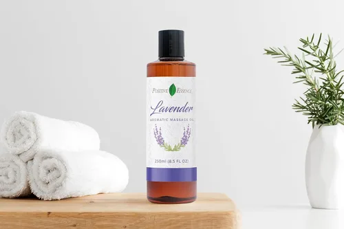Miniatura 4 de Aceite de masaje de lavanda para terapia de masaje, loción de masaje corporal; jojoba, aceite de almendras dulces para la piel, vitamina E y aceite