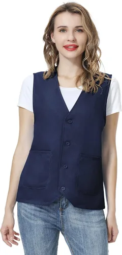 Miniatura 4 de TOPTIE Chaleco de trabajo personalizado Voluntario Actividad Supermercado Uniforme Unisex Chaleco