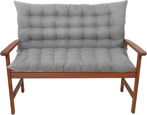 Miniatura 2 de Cojín de banco grueso con respaldo, cojín para silla columpio con lazos, cojines de repuesto para columpio al aire libre para jardín, patio, cocina