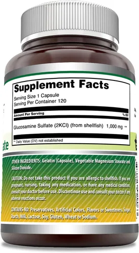 Miniatura 3 de Amazing Formulas Suplemento de sulfato de glucosamina de 1000 mg Sin OMG Sin gluten Fabricado en Estados Unidos (sin sabor)