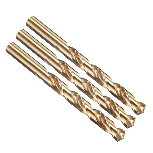 Miniatura 106 de PATIKIL Broca Jobber de 0.039 in, vástago recto M35 cobalto 5% acero de alta velocidad 135° acabado dorado para metal duro de acero inoxidable - 2