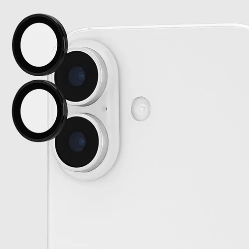 Miniatura 8 de Case-Mate Protector de lente de cámara con anillos negros de aluminio para iPhone 17, doble vidrio templado, antiarañazos, visión Ultra HD con toma
