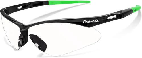 Miniatura 16 de ProtectX Gafas de seguridad para hombres y mujeres, lentes de sol de seguridad con lentes antivaho resistentes a los arañazos, agarres Skywalker