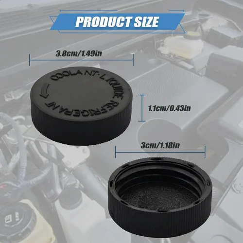 Miniatura 3 de NLQR Tapa de Depósito de Agua de Refrigerante del Radiador del Motor Negro, Compatible con Nissan Murano Rogue Versa Quest, Compatible con Infiniti