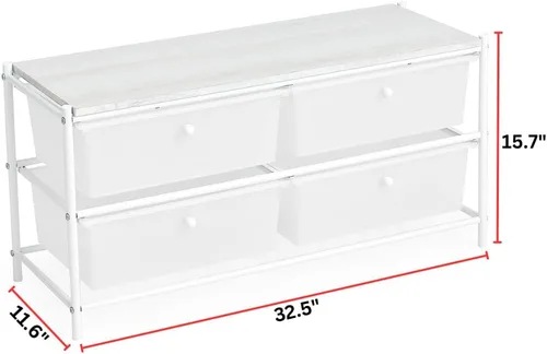 Miniatura 3 de Suprima® Cajones Multiusos con Estante - Tapa Blanca Blanca Parte superior blanca/blanqueada