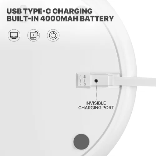 Miniatura 7 de mollie Ventilador de escritorio USB recargable pequeño de 8 pulgadas, funciona con pilas, con velocidades para el hogar, oficina, dormitorio, mini