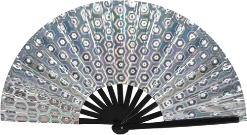 Miniatura 30 de Paquete de 4 ventiladores de mano plegables grandes para mujeres/hombres, ventilador chino de Kung Fu de mano, abanicos plegables decorativos