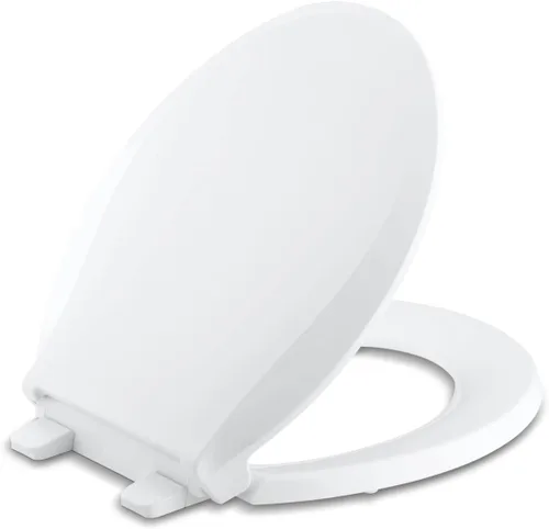 Miniatura 35 de KOHLER 4636-RL-0 Cachet ReadyLatch - Asiento de inodoro alargado con cierre lento, asiento de inodoro de cierre suave con tapa silenciosa, topes