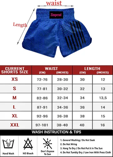 Miniatura 3 de Zimperad Pantalones cortos Muay Thai de la bandera estadounidense para hombres y mujeres, boxeo, kickboxing, ropa de lucha MMA, entrenamiento