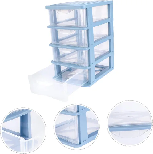 Miniatura 5 de Luxshiny Organizador de almacenamiento cosmético Cajón Caja de almacenamiento Contenedor de papelería de oficina