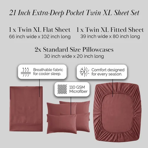 Miniatura 326 de Southshore Fine Living, Inc. Juego de 7 piezas de sábanas King divididas para cama ajustable, juego de sábanas King divididas con bolsillo de 21