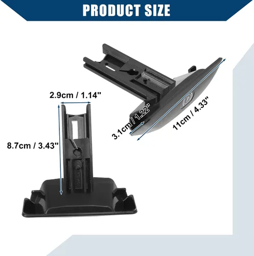 Miniatura 3 de A2044270020 - Manija de freno de estacionamiento interior para Mercedes-Benz C250 2012-2015, duradero, plástico, 1 unidad, color negro