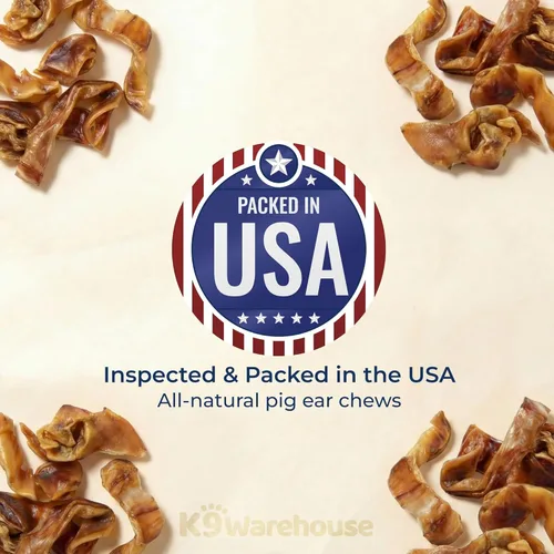 Miniatura 2 de K9warehouse Orejas de cerdo para perros, a granel natural, tiras de orejas 100% de cerdo para perros, alternativa a los masticables de cuero crudo