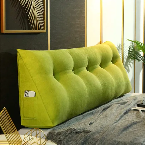 Miniatura 10 de Almohada grande triangular para cabecero con cuña y respaldo de posicionamiento, almohada de lectura, soporte de espalda, cojín lumbar para sofá